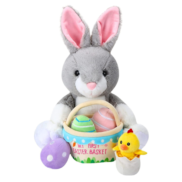 Mapambo ya Sherehe ya Sikukuu Plush Sungura Aliyejazwa na Mablanketi ya Mablanketi ya Pasaka