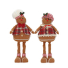 Սուրբ Ծննդյան պլյուշ լցոնված Cute Long Leg Gingerbread Man Cook Toy Doll