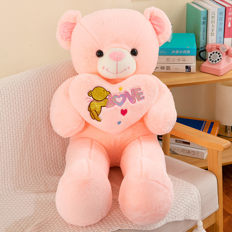 Kreatiewe Verjaarsdag Plush Gevulde Kleurvolle Liefde Teddiebeer Speelgoedpop