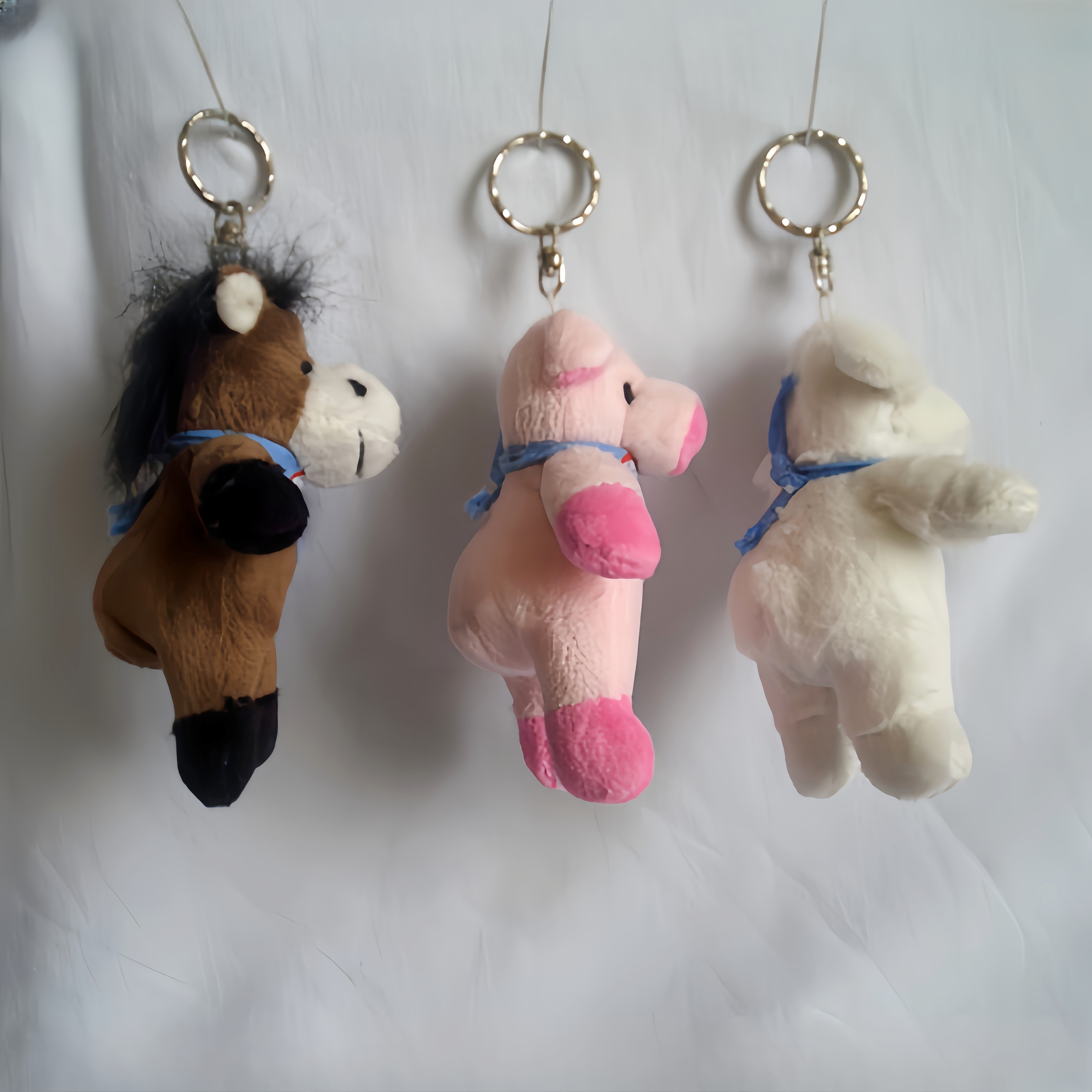 Cute Custom Plush Stuffed Teddy Bear Toy Keychain with Bib