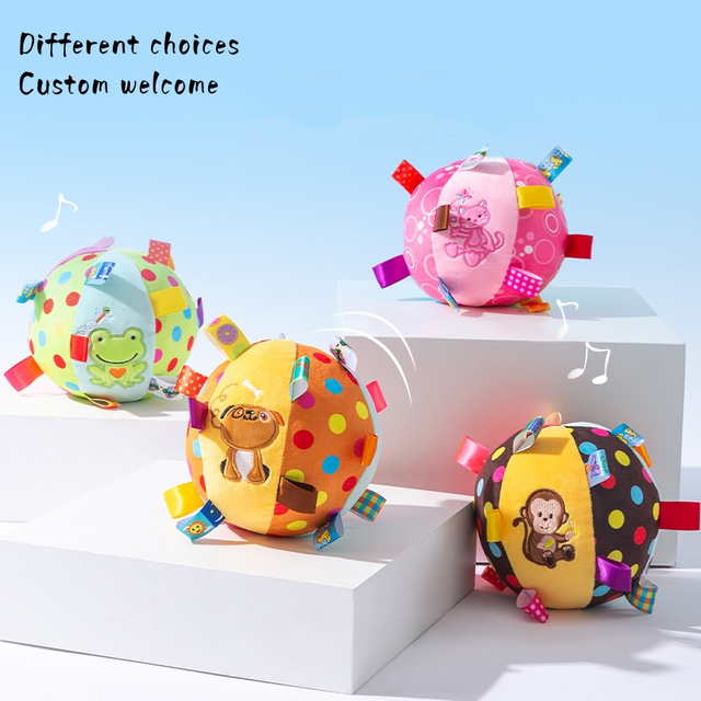 YD-BD008 Ball Satin Ετικέτες Μάρκα Soft Plush Chewy Factory Custom Squeaky Dog Toys