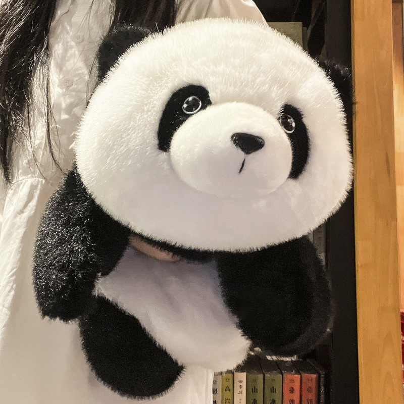 Almofada de boneca de brinquedo de panda de pel&uacute;cia com design personalizado
