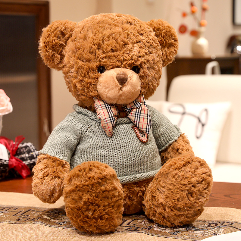 B&aacute;n bu&ocirc;n đồ chơi trẻ em Plush Soft Furry Teddy Bear Doll Quần &aacute;o t&ugrave;y chỉnh