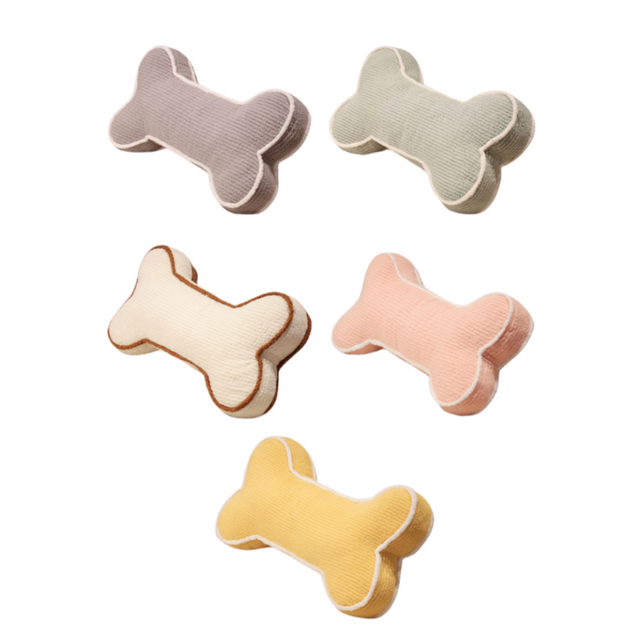 Oreiller de jouet moelleux en forme d'os en peluche de coussin de logo personnalis&eacute;