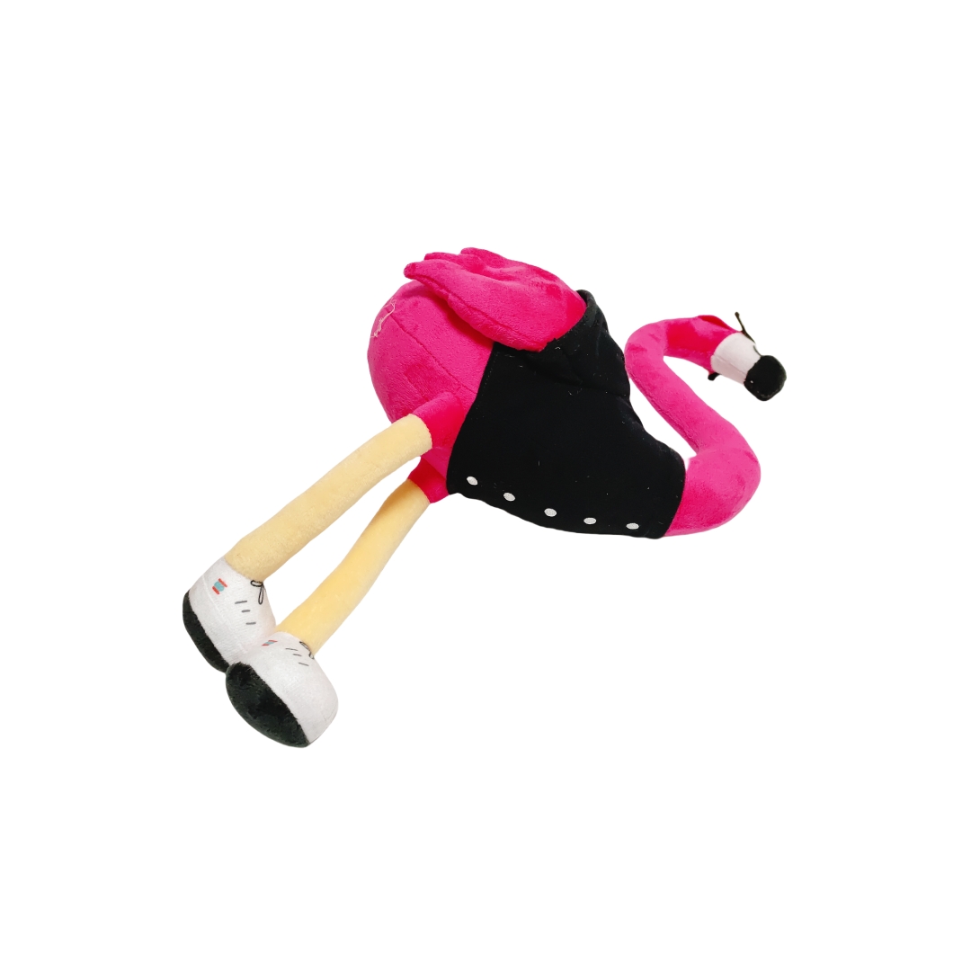 ပန်းရောင် Flamingo Plush Mascot အရုပ် စိတ်ကြိုက်တိရစ္ဆာန်လက်ဆောင် Soft CE ဖြည့်ထားသော အရုပ်များ