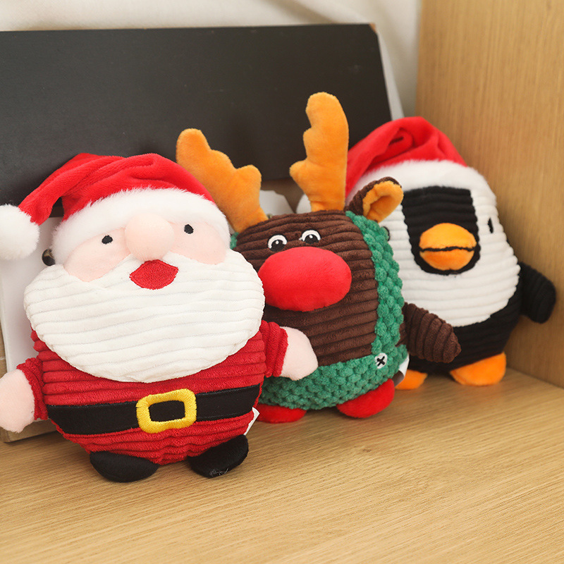 Juguete personalizado interactivo relleno de felpa para mascotas navide&ntilde;as