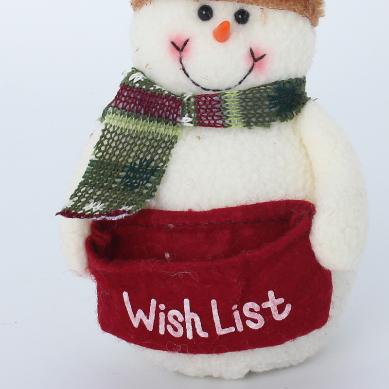 Dekorasyon ng Christmas Party na Plush Stuffed Cartoon Snowman Toy Gift