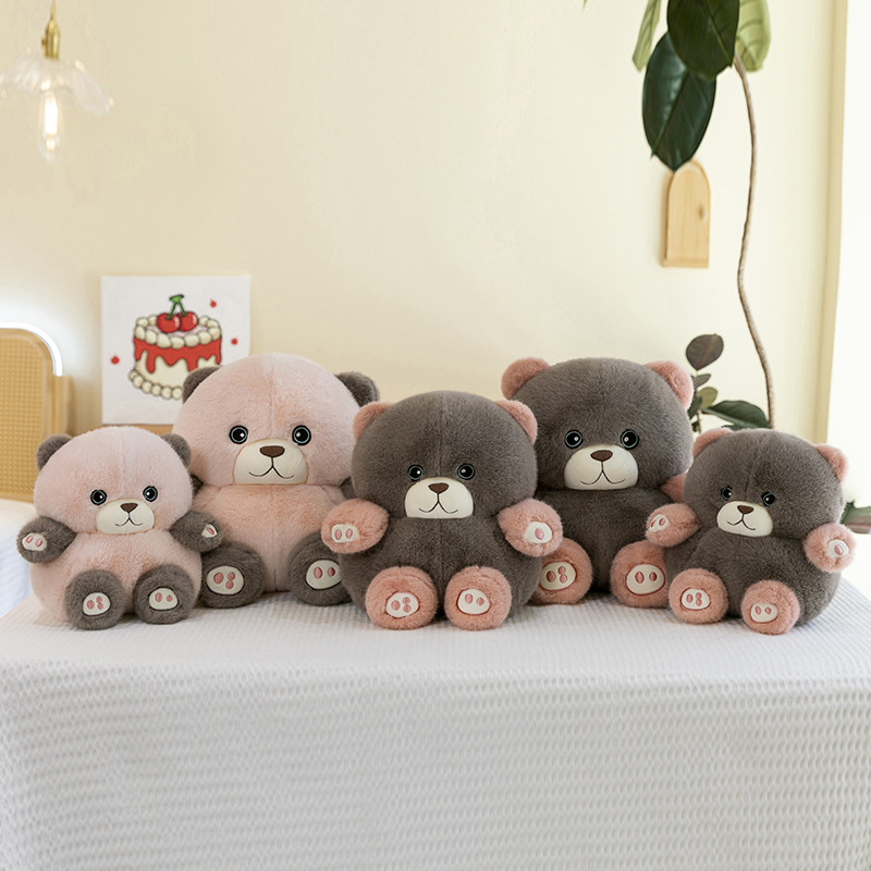 Roztomil&yacute; plyšov&yacute; vycpan&yacute; kreslen&yacute; dětsk&yacute; d&aacute;rek pro panenku Bean Bear