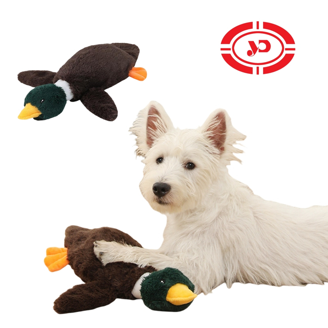 Προσαρμοσμένο Pet Plush γεμιστό Wild Goose Duck Squeaky Dog Chew Toy