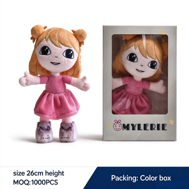 私の小さなピンクの女の子の最初のぬいぐるみギフトマスコット工場卸売OEMソフトカスタムぬいぐるみ妖精人形のおもちゃ