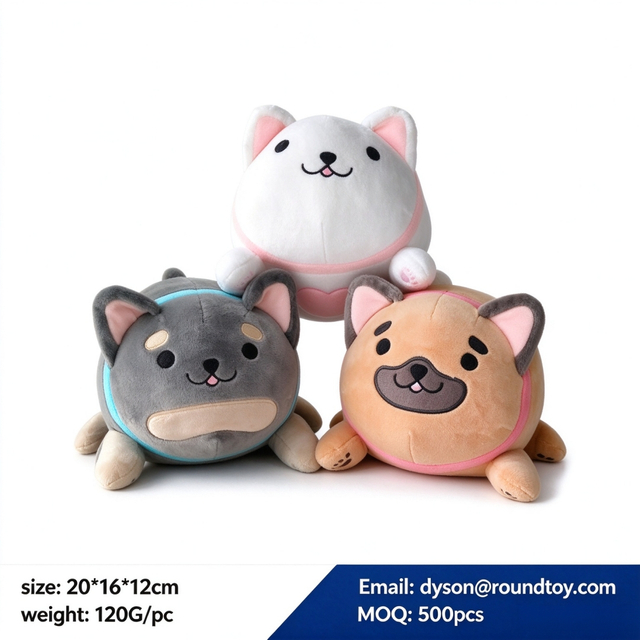 Soft Mini Dog Pillow Plush እንስሳ የሚያምር የስጦታ ትራስ የጅምላ የልጆች መጫወቻዎች