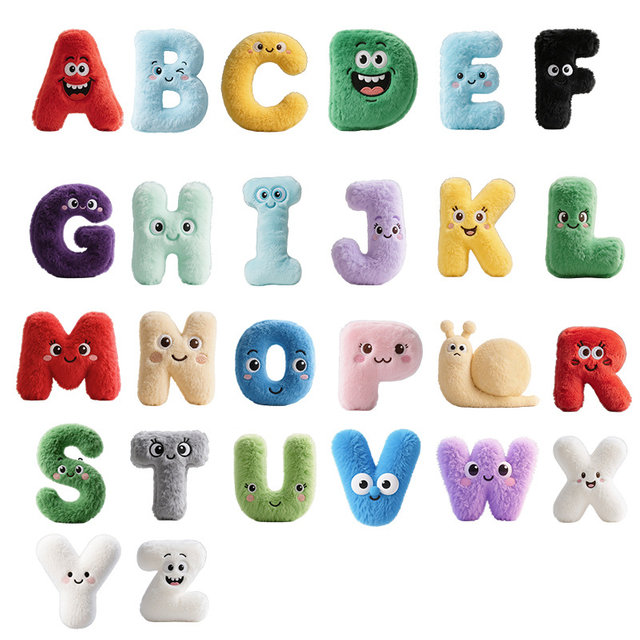 Giocattolo educativo del bambino della lettera del fumetto della bambola della peluche delle emoticon personalizzate