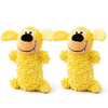 Mop Anjing Biru Kuning Mewah Mainan Haiwan Tersuai Kenyal Lembut Berdecit