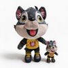 Peluche loup gris doux et souriant, cadeaux, mascotte, jouets animaux, vente en gros