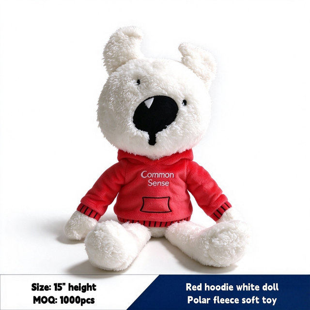 Felpa con cappuccio brutta bambola di peluche soffice e morbida. Figura giocattolo di videogioco farcito